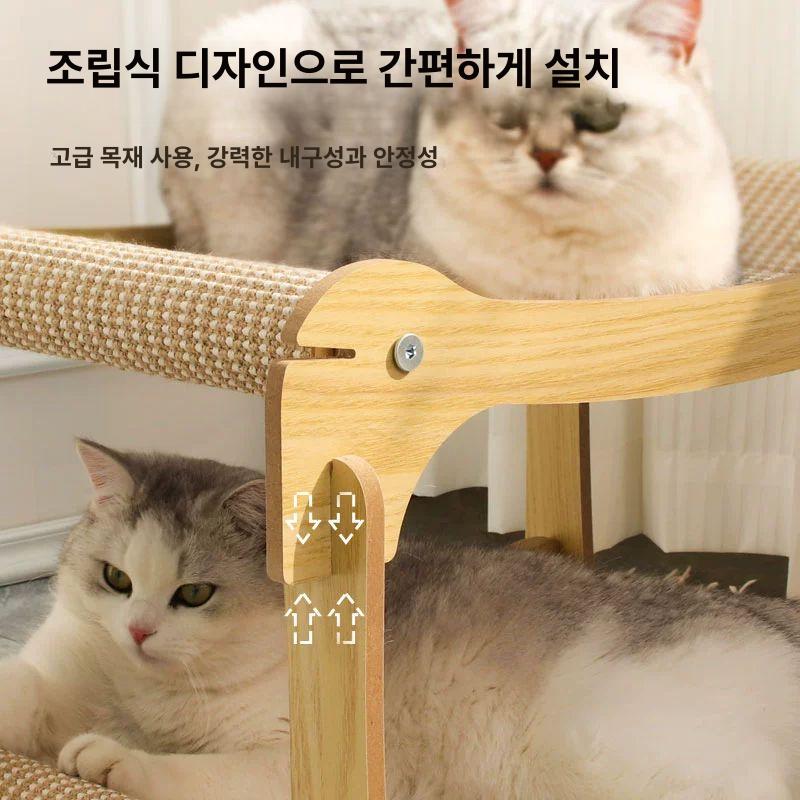 고양이 스크래쳐 해먹 통기성 안락의자 소파 스크래처 고양이 긁는 판 적층 고양이 6.0kg - 상세 이미지 3
