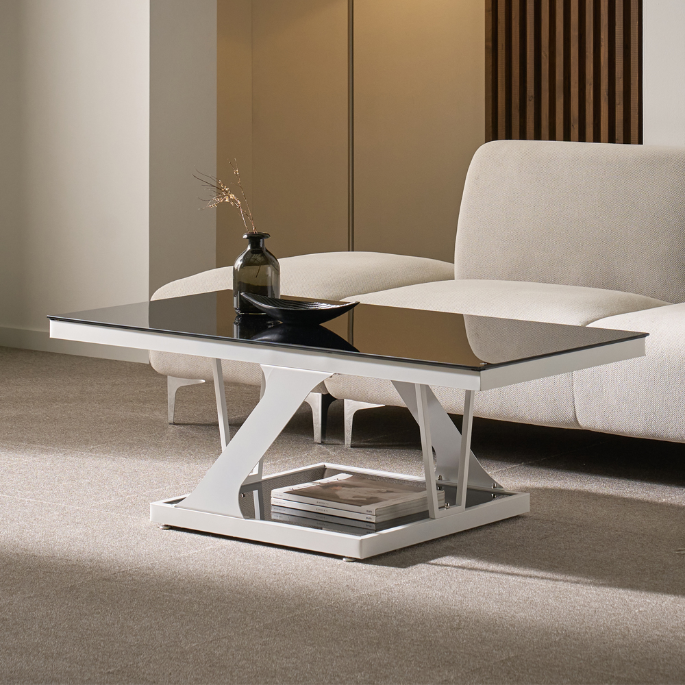 넥서스 2단 강화유리 1200 소파테이블 거실테이블 좌탁