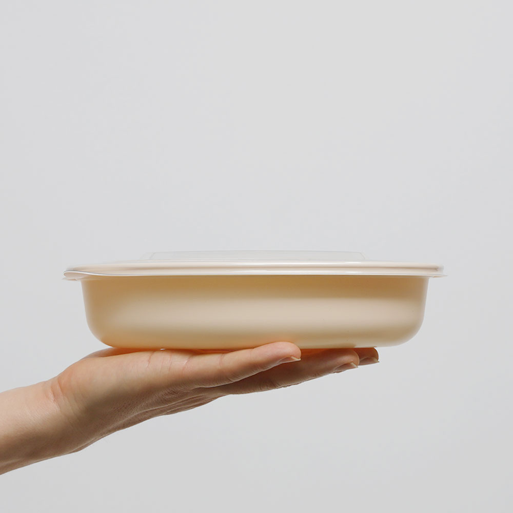 도시락용기 JB462 1칸 세트 베이지 800ml 300개 샐러드 파스타 일회용 배달 - 상세 이미지 4
