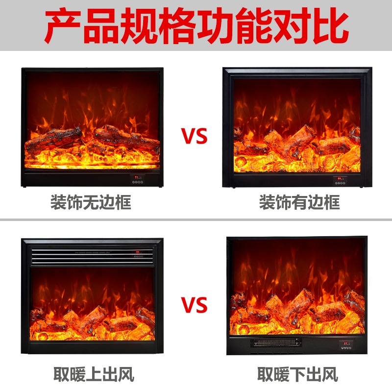 벽난로인테리어 가짜 벽난로 장식장 불꽃 숯불 모닥불 - 상세 이미지 4