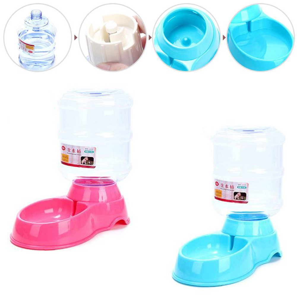 다용도 반자동 급식기 위생 반려동물 애완견 워터락 리필형