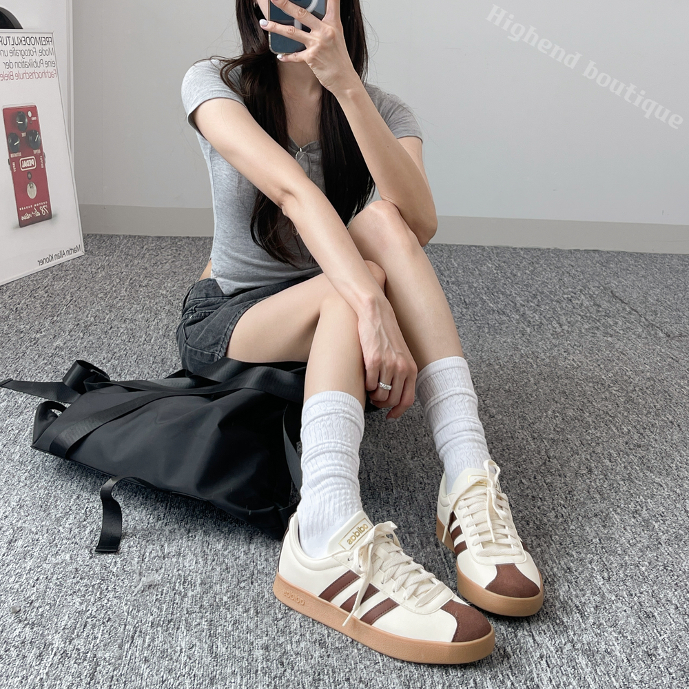 아디다스 삼바 코트 남성 VL 스니커즈 크림 브라운, 235 - 상세 이미지 3