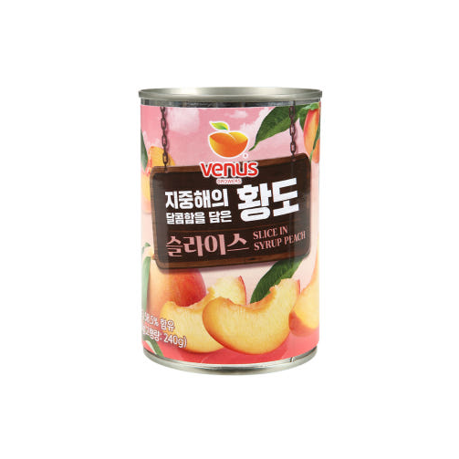 신세계 푸드 비너스 황도 슬라이스 410g 통조림 캔 24개 [원산지:상세설명에 표시] - 상품 이미지