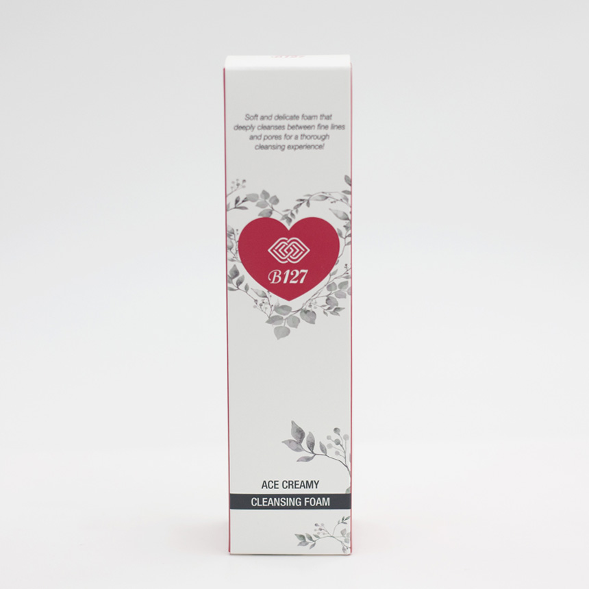 b127 클렌징폼 에이스 크리미 우유단백질 부드러운 거품 저자극 120ml - 상세 이미지 4