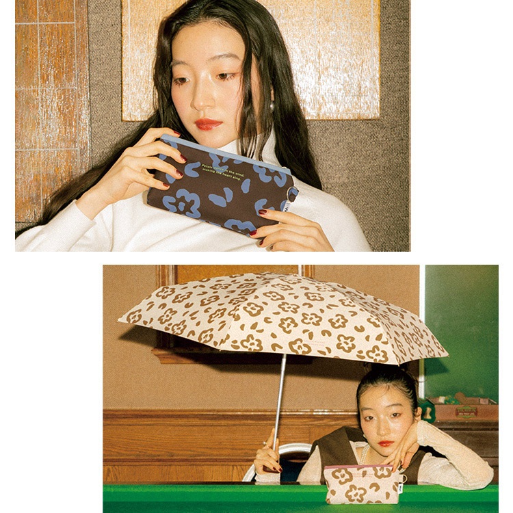 Wpc 페탈 브리즈 접이식 미니 우산 우양산 6617-175-002 베이지