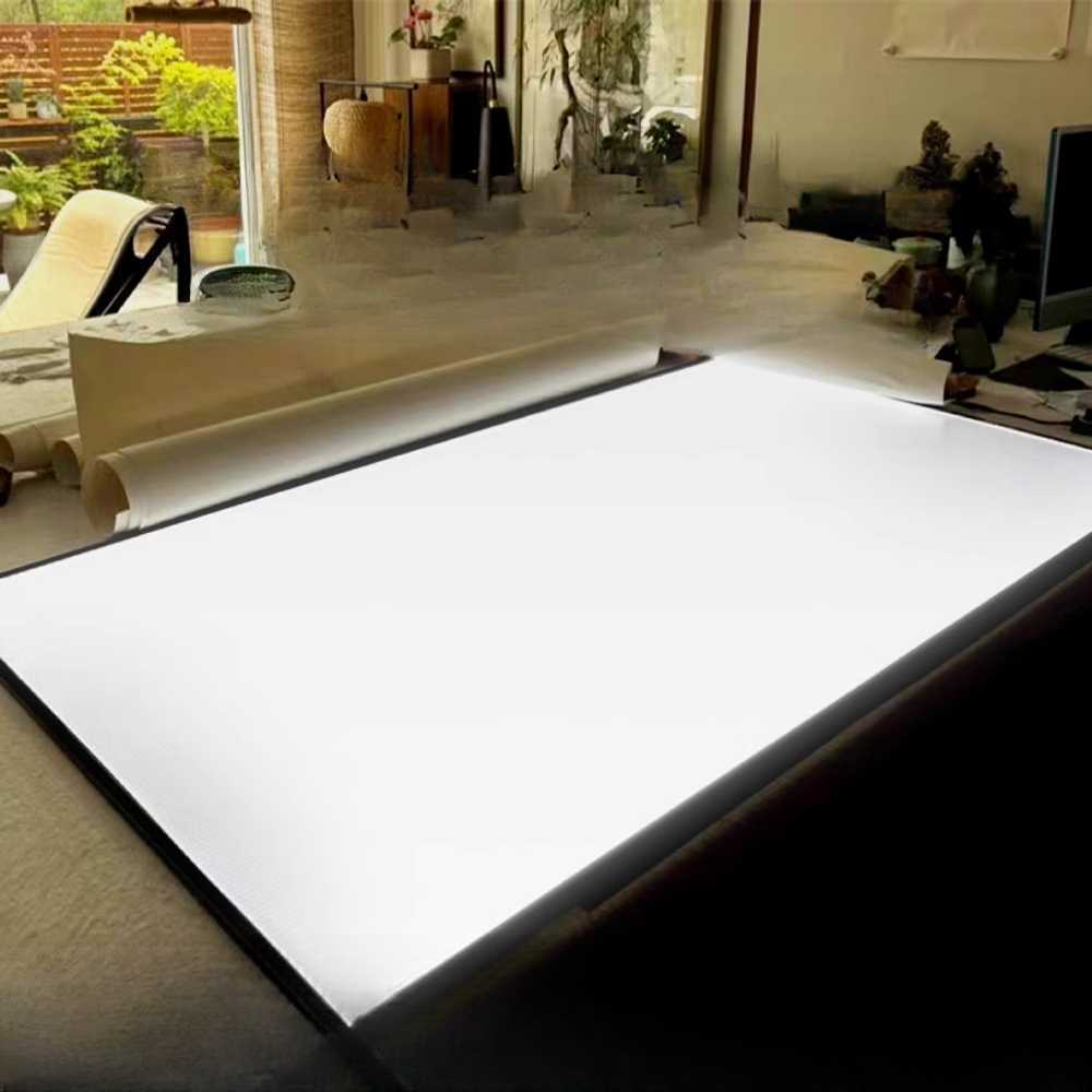 서예용 LED 드로잉 보드 캘리그라피 터치 감응 연습판 145x75cm (더블 노브) - 상품 이미지