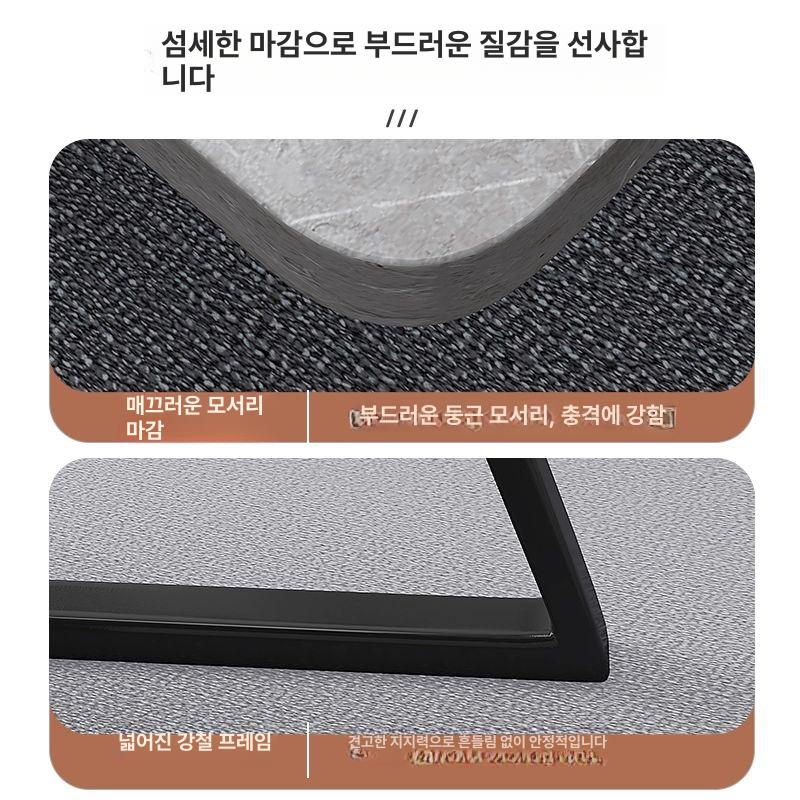 사무용 소파 테이블 작업용 대형 미팅 탁자 그레이 80x40x46cm - 상세 이미지 3