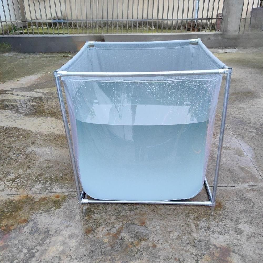 양어장 사각수조 대형 방수포 사육장 축양장 1.5x1x50 프레임 (급수밸브 포함) 투명