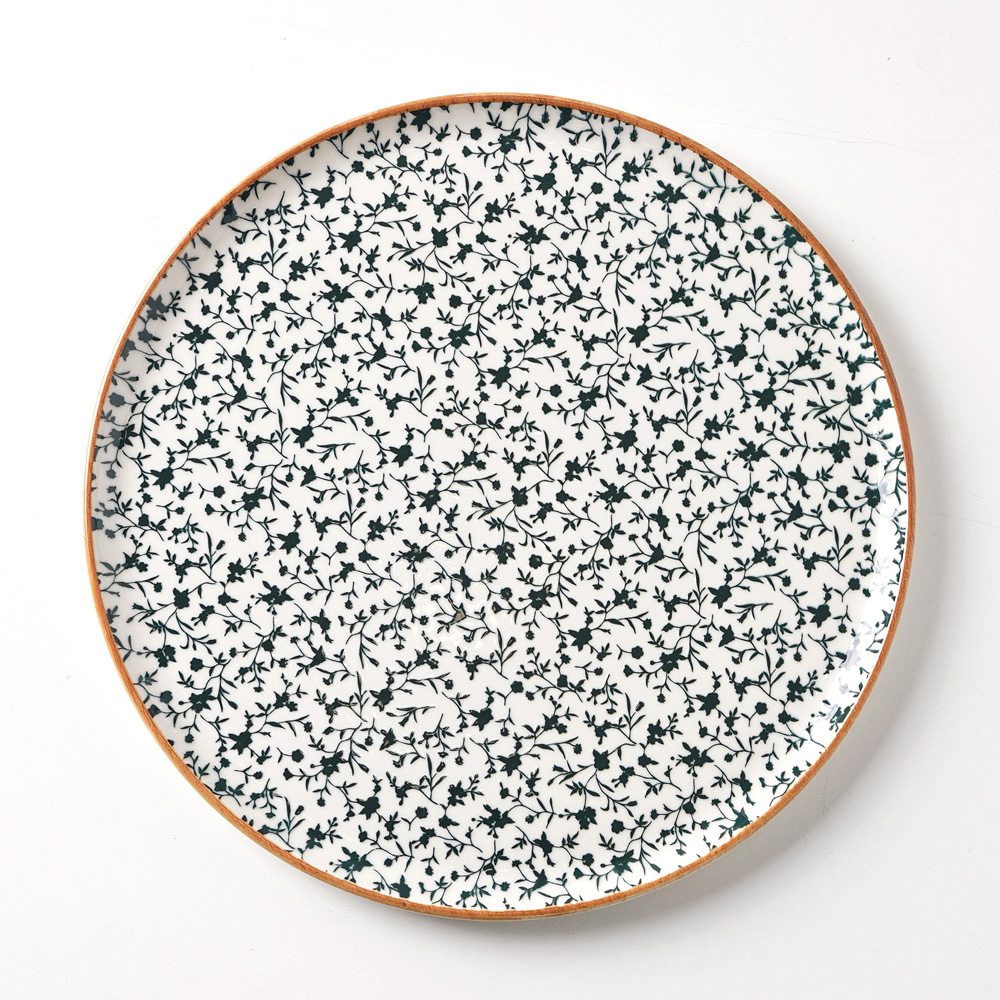 나린 도자기 접시 터키 빈티지 수입 그릇 1개, 32cm, 피자 - 상세 이미지 3