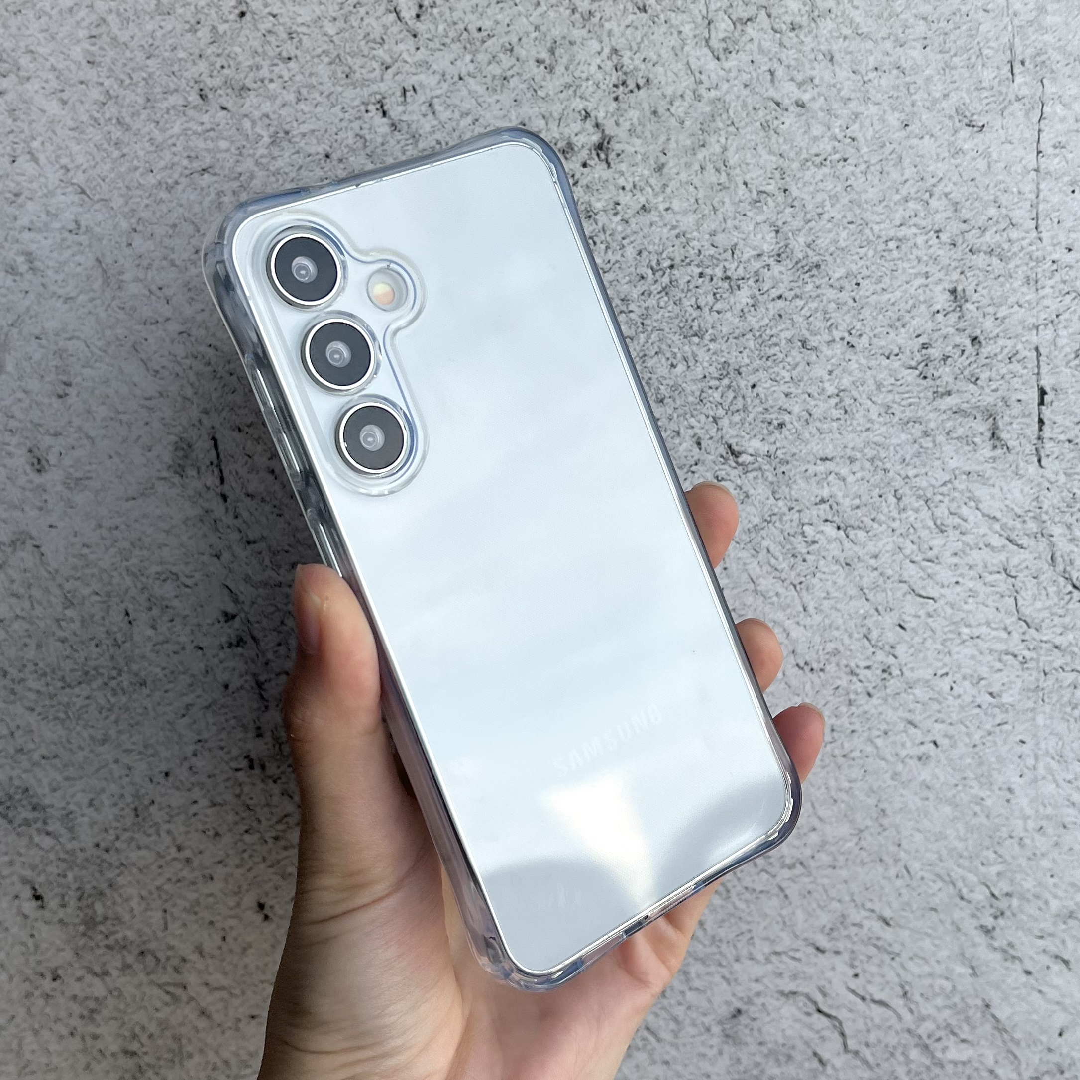 변색없는 젤리 범퍼 슬림 풀커버 카메라보호 투명, 갤럭시S25 플러스 - 상품 이미지