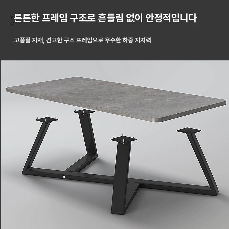 사무용 소파 테이블 작업용 대형 미팅 탁자 그레이 80x40x46cm - 상세 이미지 2