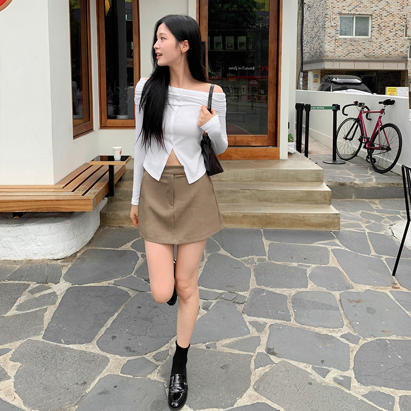 엘레나 A라인 히든 버클 미니 스커트 sk7425 - 상세 이미지 2