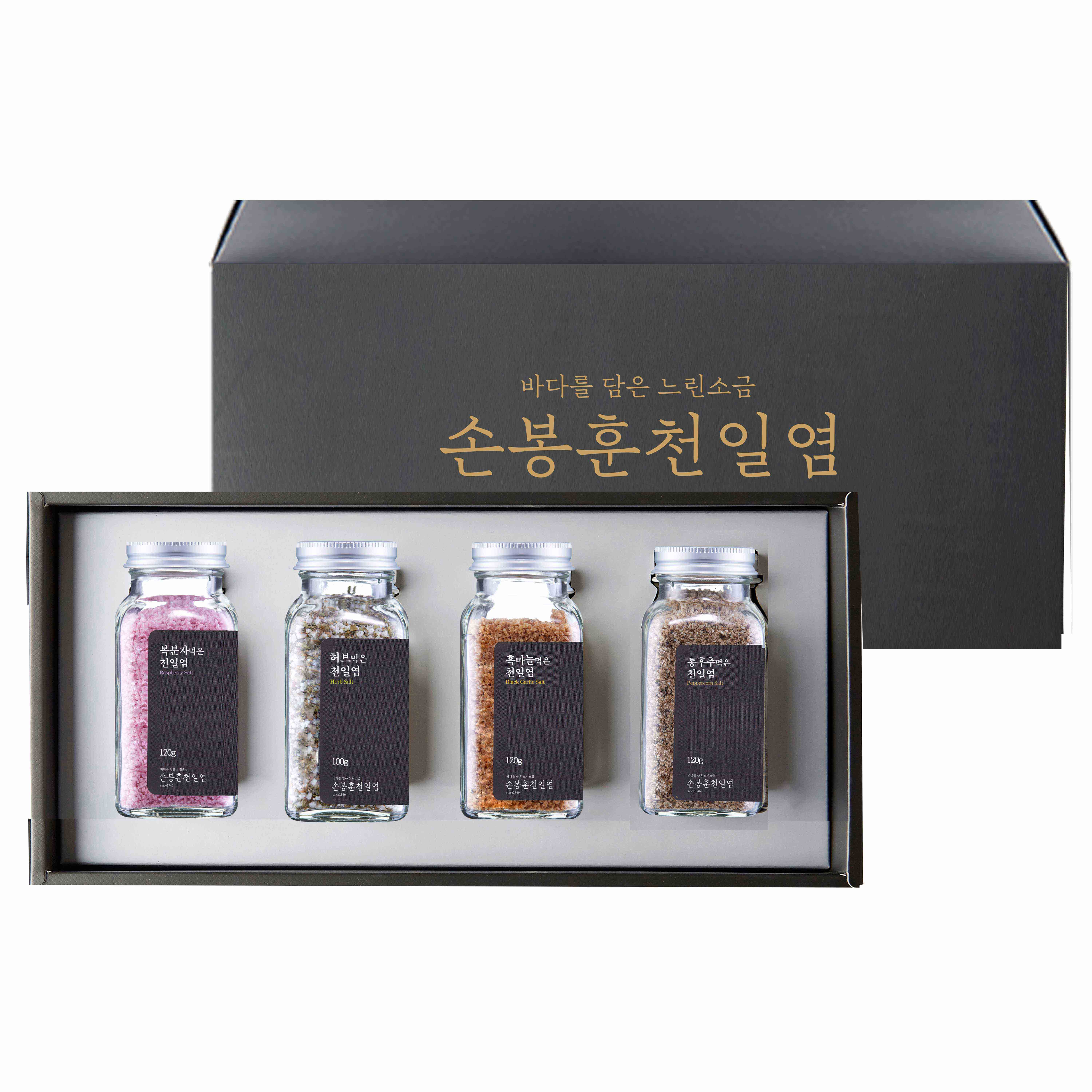 손봉훈 신안천일염 소금 선물세트 솔트레인보우 4종 집들이 결혼식 답례품 솔트 - 상품 이미지