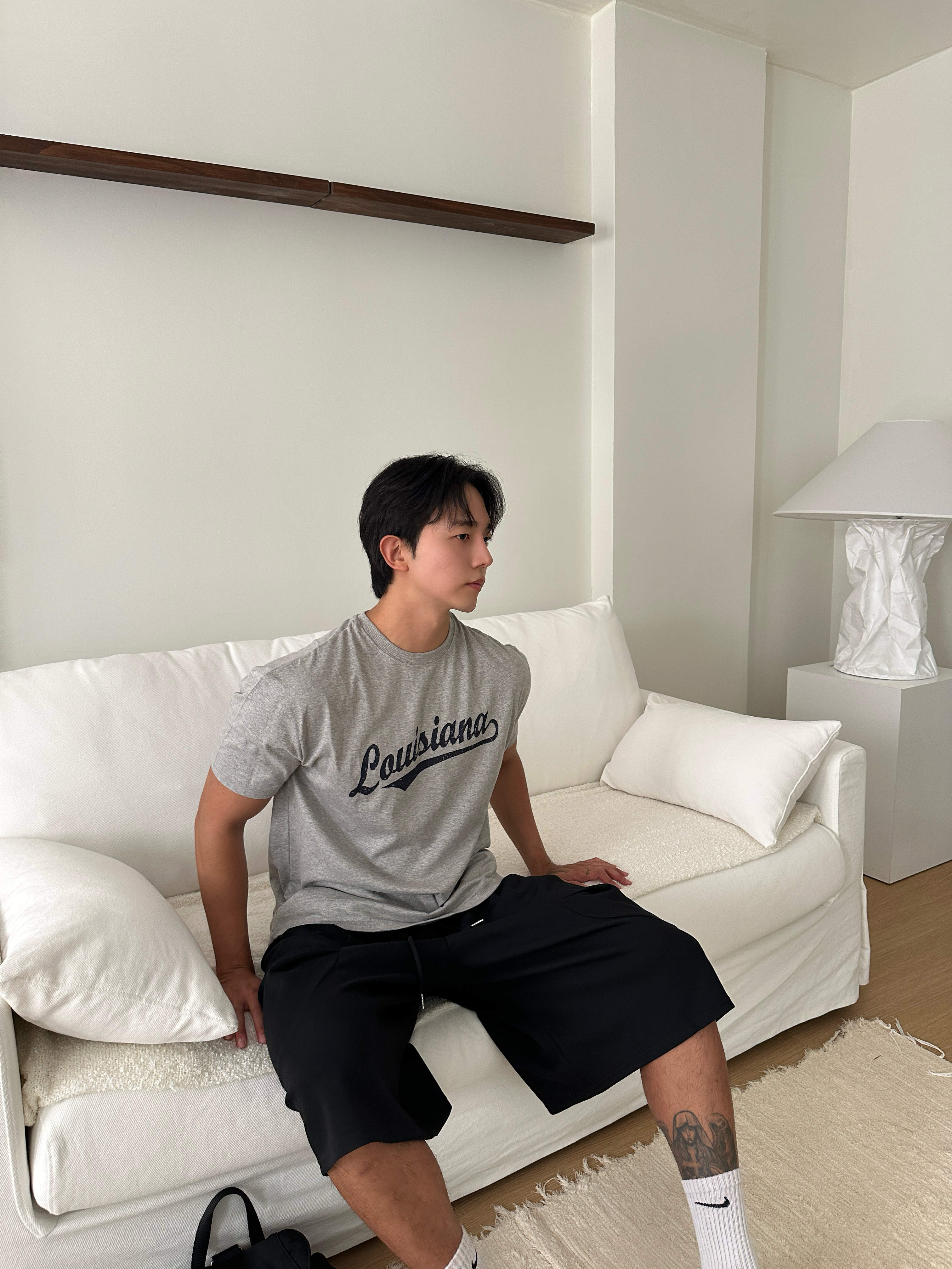 1+1 남자버뮤다팬츠 7부반바지 회색반바지 벌룬팬츠 이미지 7