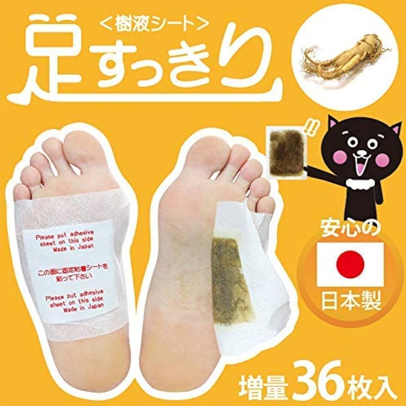 일본 아시우라 발바닥 패치 목초 수액 발 시트 36매 - 상세 이미지 2