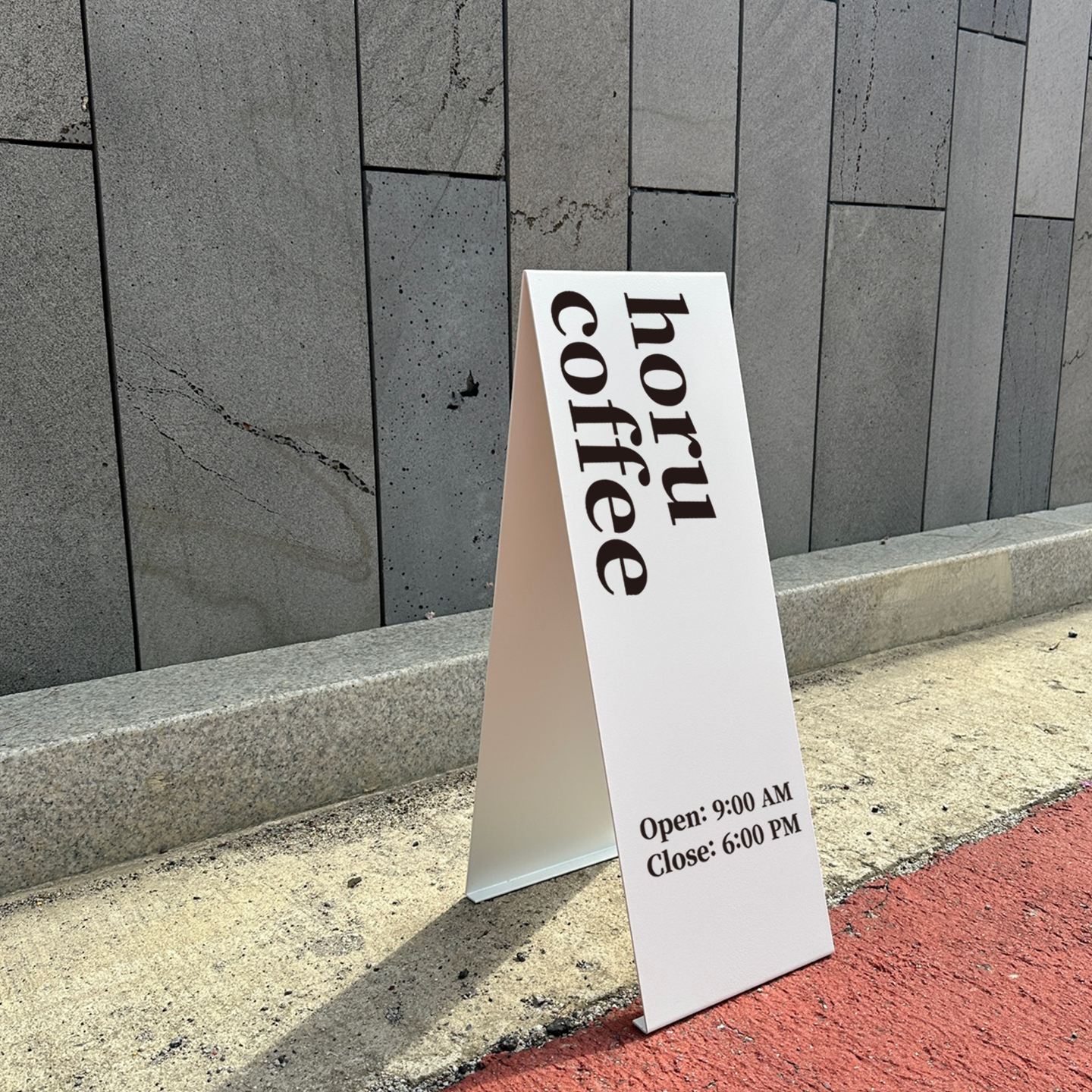 A형 철제 입간판 배너거치대 제작 카페 미용실 약국 가게 매장 식당 이미지 2