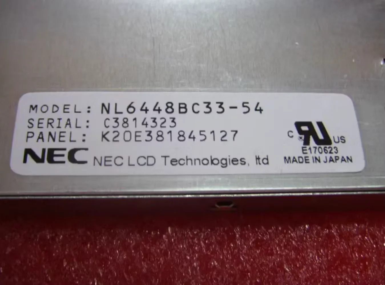 10.4인치 LCD 화면 NL6448BC34