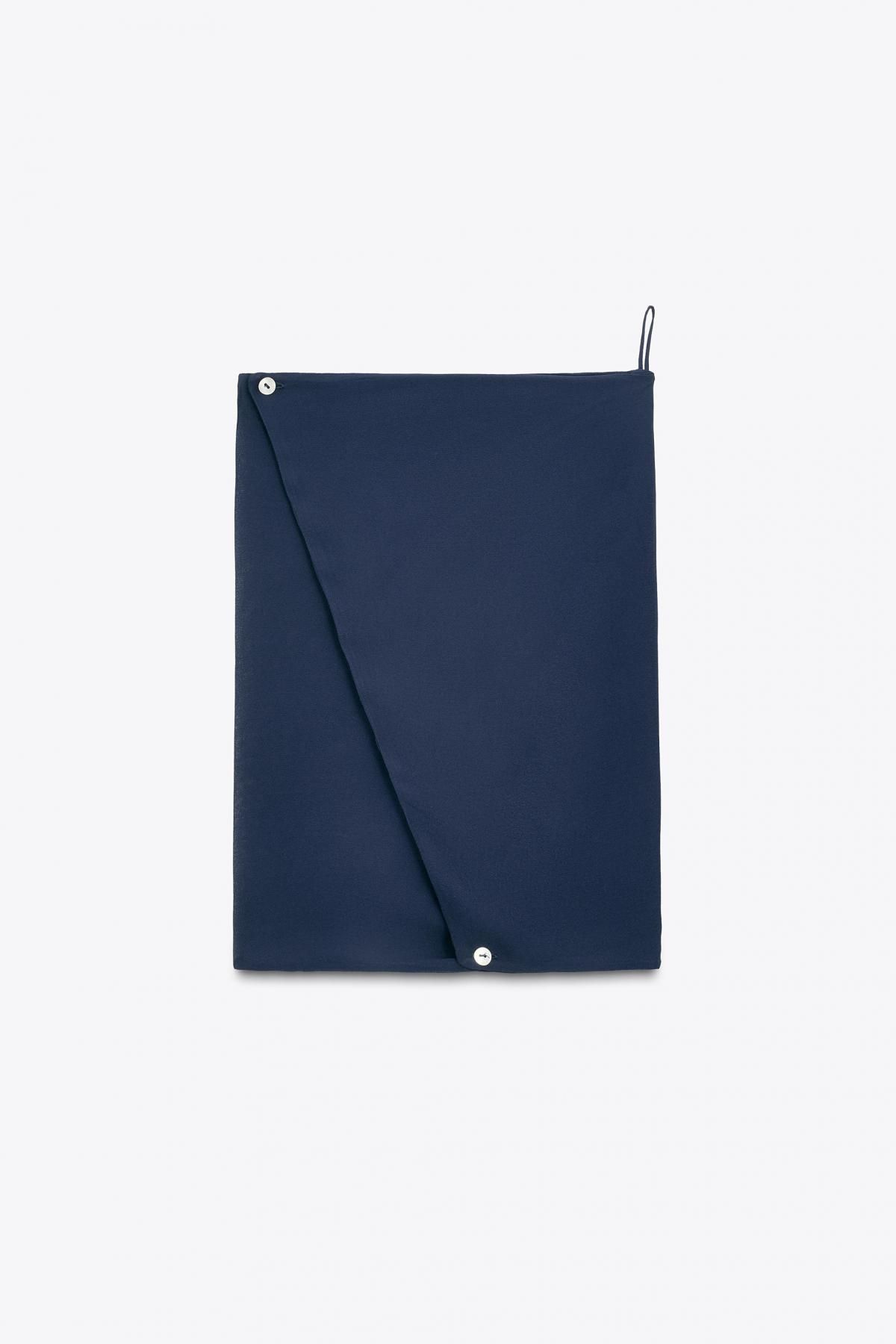 자라 케이프 플리츠 브이넥 롱 원피스 8260/004 NAVY BLUE - 상세 이미지 5