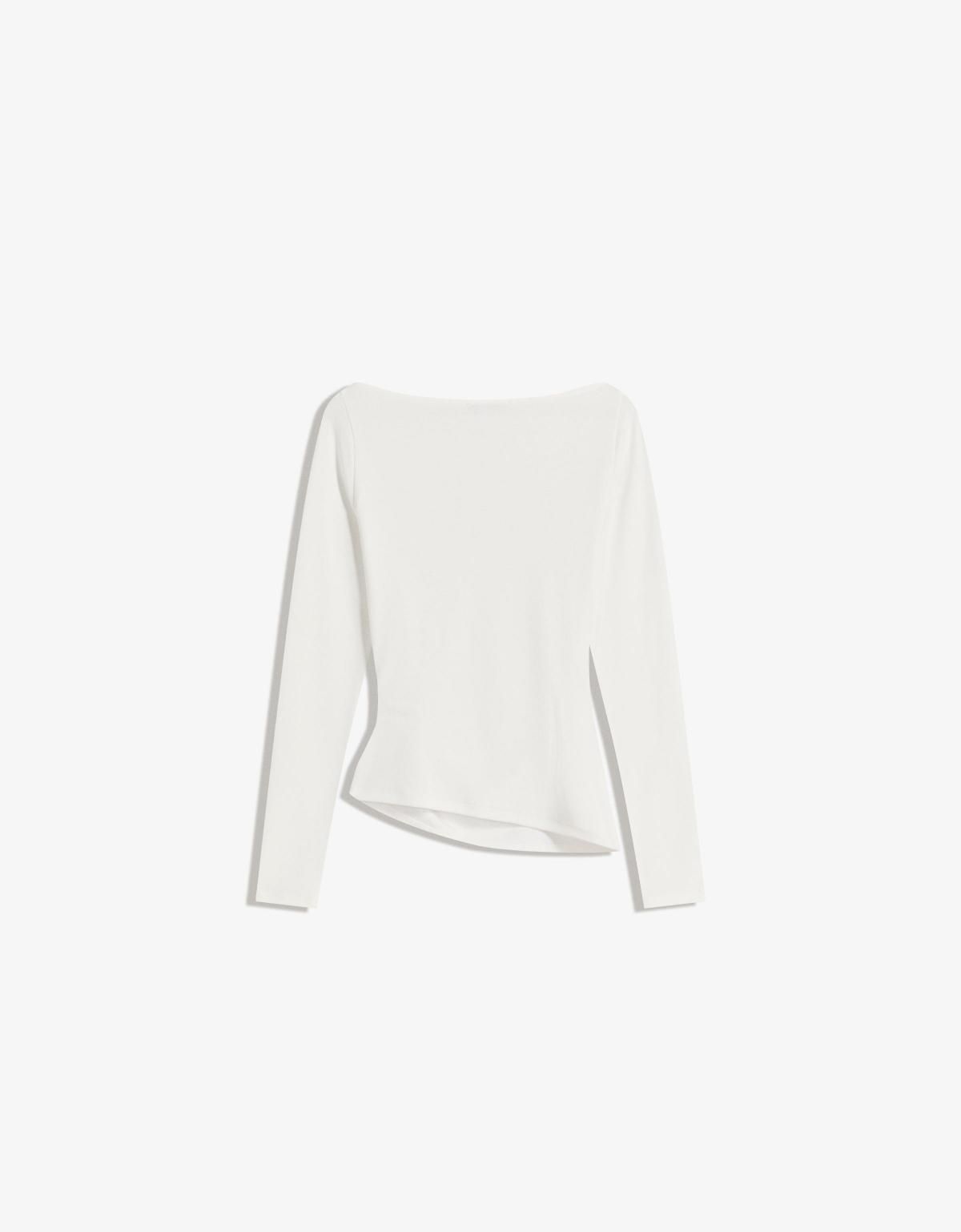 버쉬카 모던 비대칭 긴팔 티셔츠 7545/360 OFF WHITE - 상품 이미지