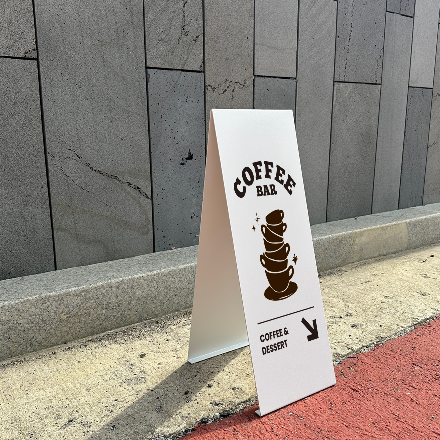 A형 철제 입간판 배너거치대 제작 카페 미용실 약국 가게 매장 식당 이미지 4