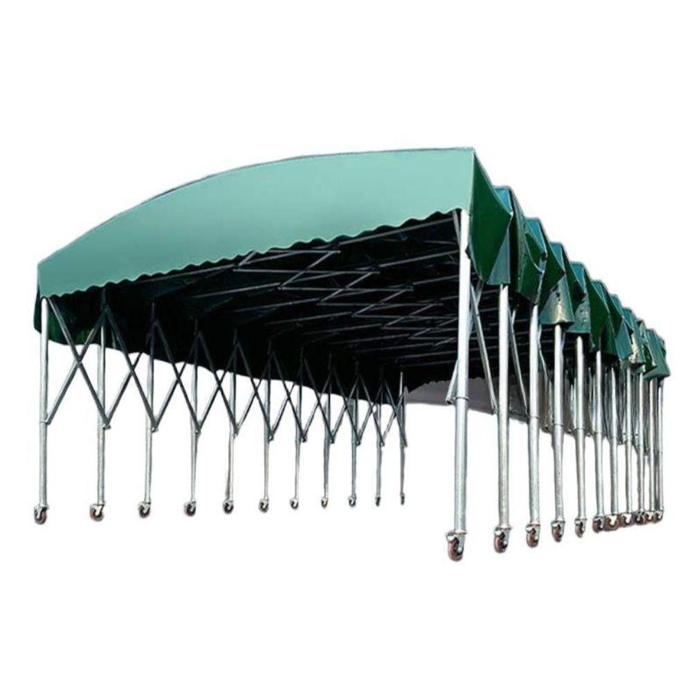 대형 캐노피 비가림막 천막 자바라 접이식 포장마차 4x6x2.5m 녹색 - 상품 이미지