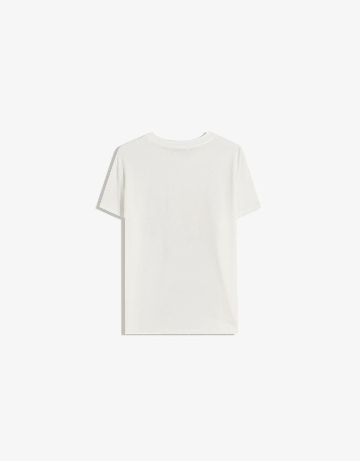 버쉬카 플라워프린트 화이트 반팔 티셔츠 7606/173 OFF WHITE - 상세 이미지 2