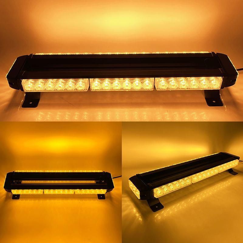 차량용 경광등 LED 싸이키 렉카 견인차 경고등 라이트 4면 3섹션 53cm - 상세 이미지 2