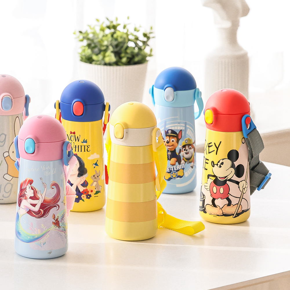 릴팡더보틀 몰리 어깨끈 원터치텀블러 스텐 어린이 물병 어린이집 초등 산리오 포켓몬 뽀로로
