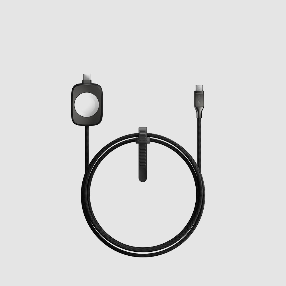 노마드 유니버셜 USB C 타입 100w 고속 충전 케이블 for 애플워치 - 블랙