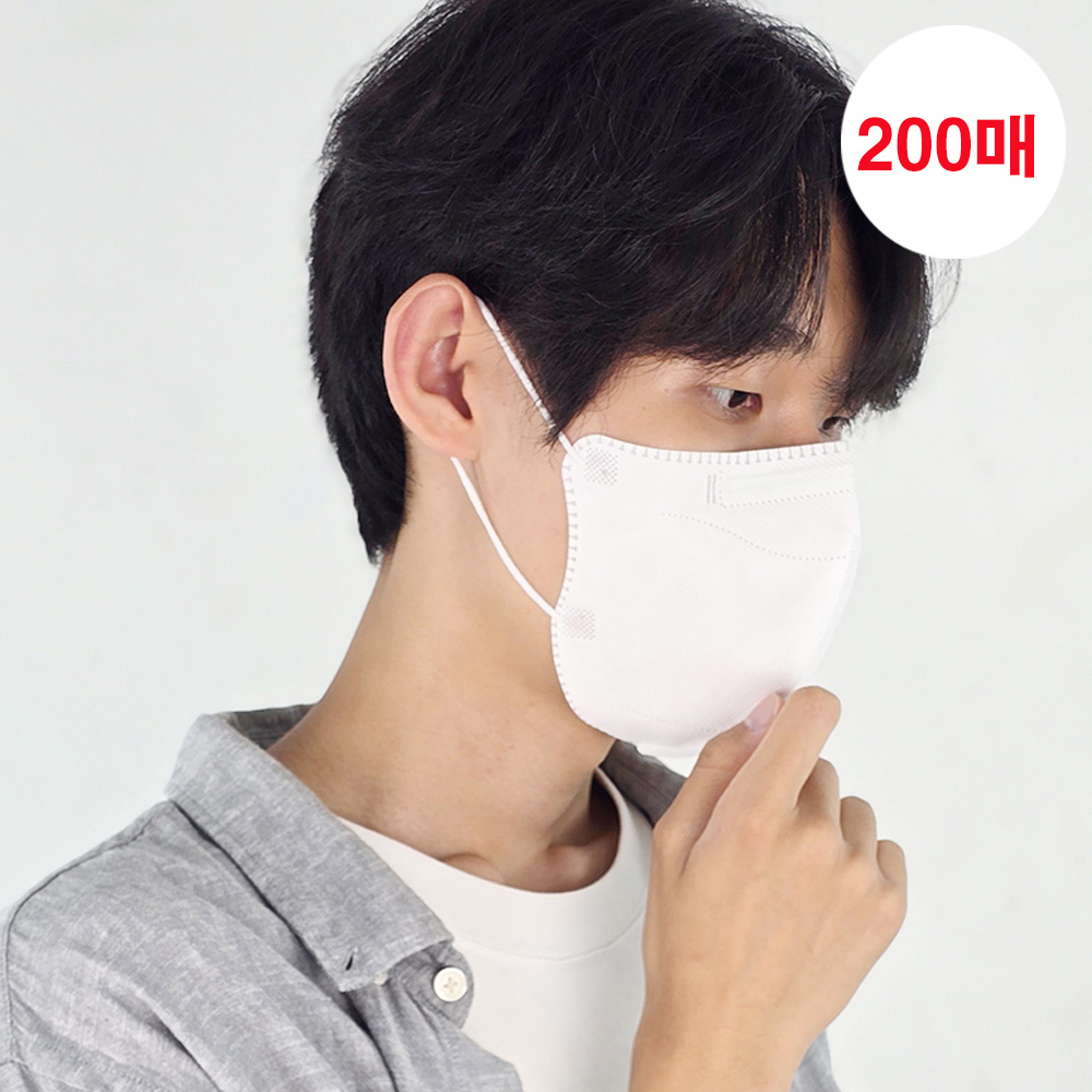 메디케이알 새부리형 데일리핏 KF94 M(중형), 미디화이트, 200개