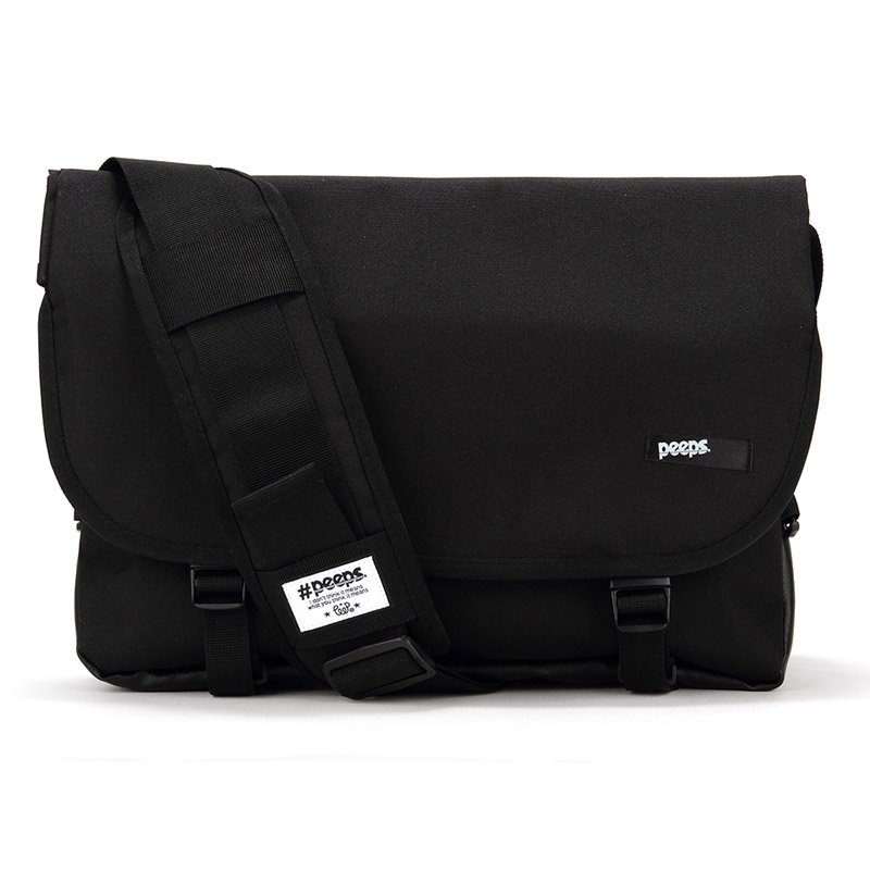 [핍스]PEEPS essential messenger bag(black) 학생 유스메신저백