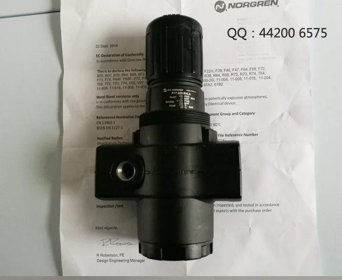 포장 노그렌 압력 조절 밸브 R17-600-RGLA 유량 감압밸브