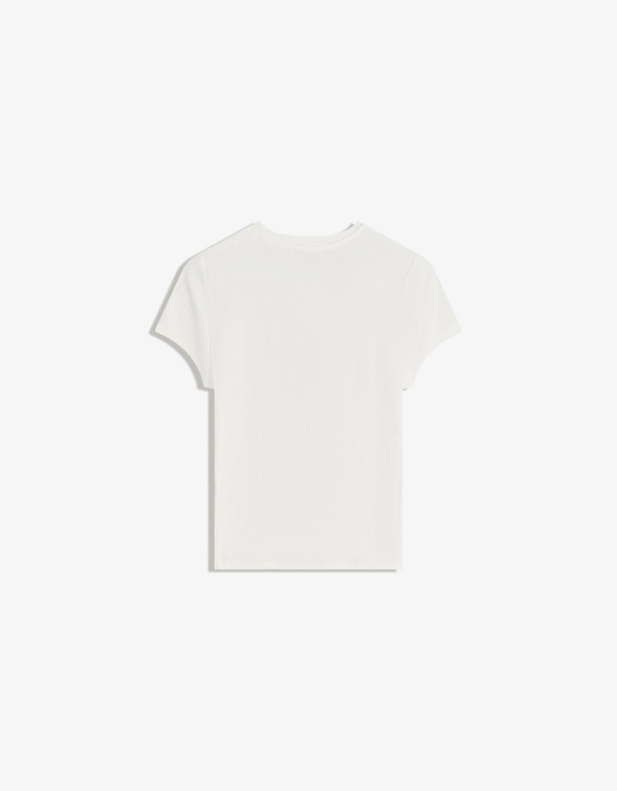 버쉬카 화이트 스터드 반팔 티셔츠 7816/187 OFF WHITE - 상세 이미지 5