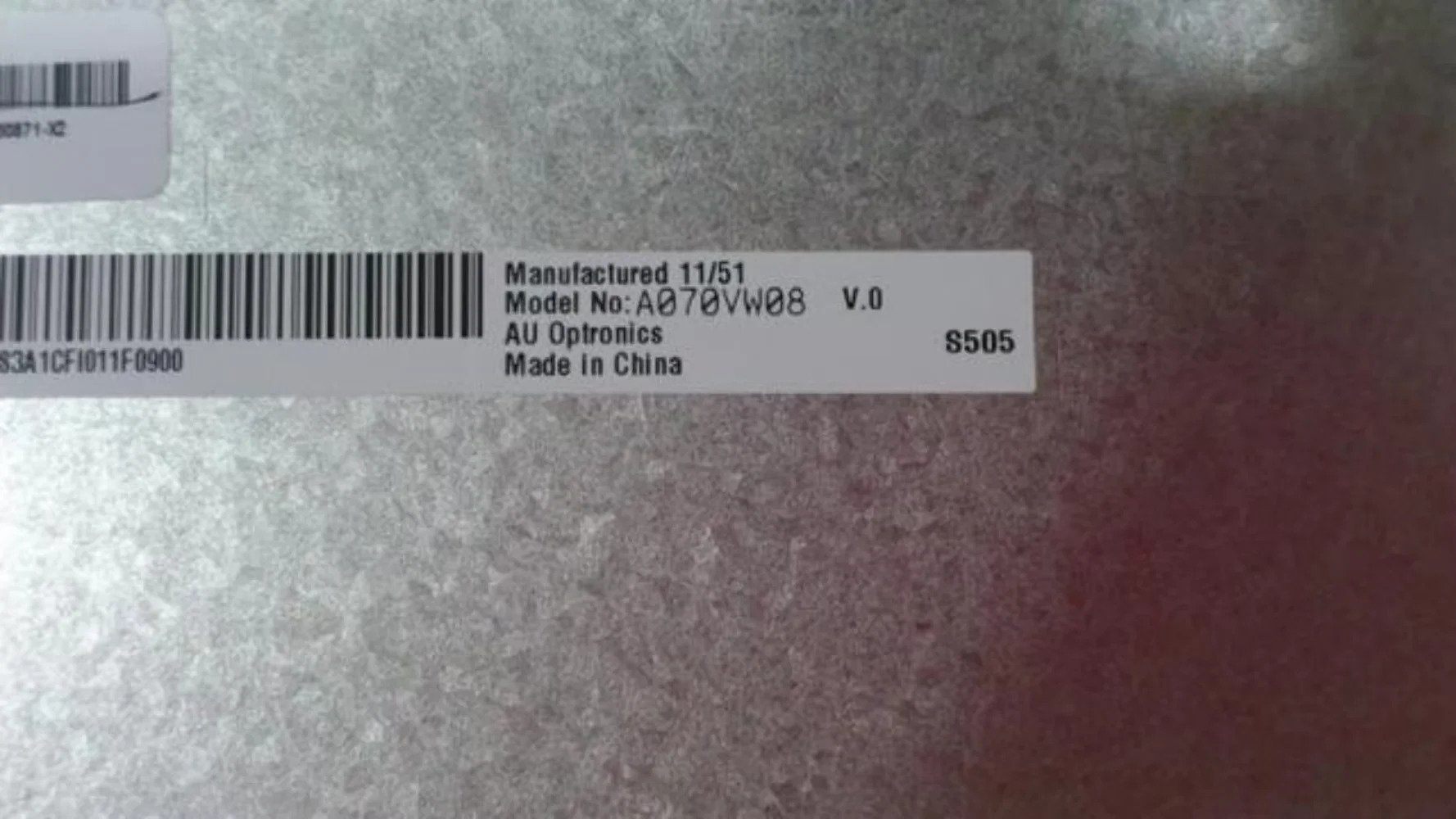 자동차 장착 LCD 화면 A070VW08 V2 V0