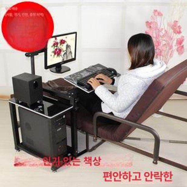 이동식 침대 노트북 독서 슬라이딩 리프트 거실 다용도 800 블랙 버찌나무 바퀴 포함 - 상세 이미지 5