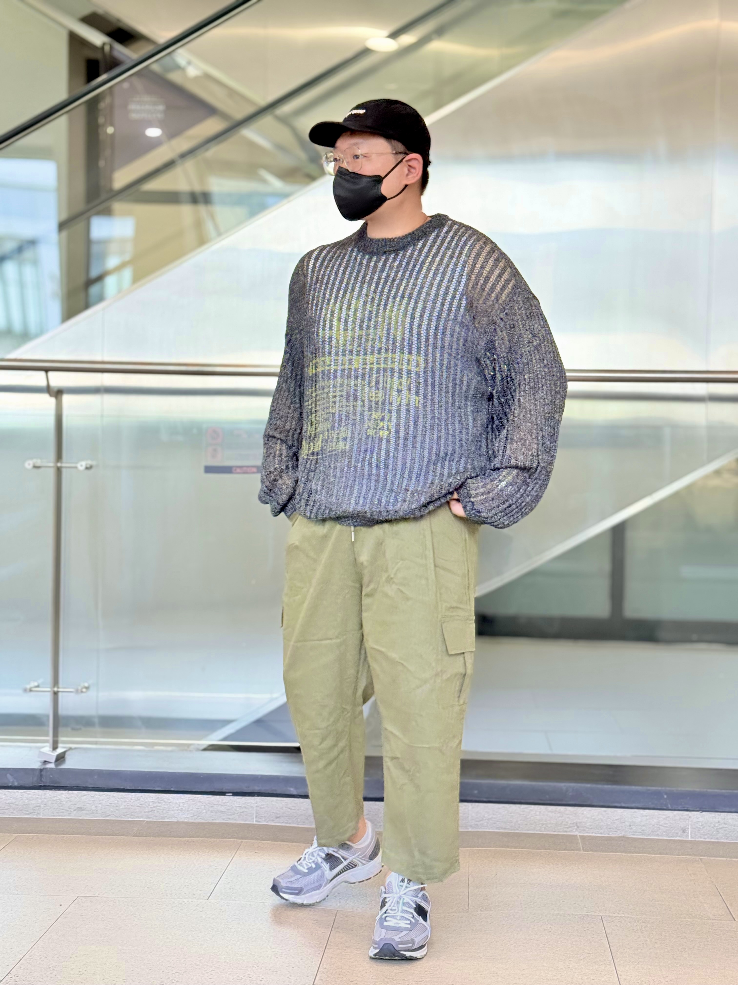 남자 빅사이즈 카고 스판 팬츠 밴딩 배기 와이드 여름 가을 간절기 오버핏  바지 - 상세 이미지 3