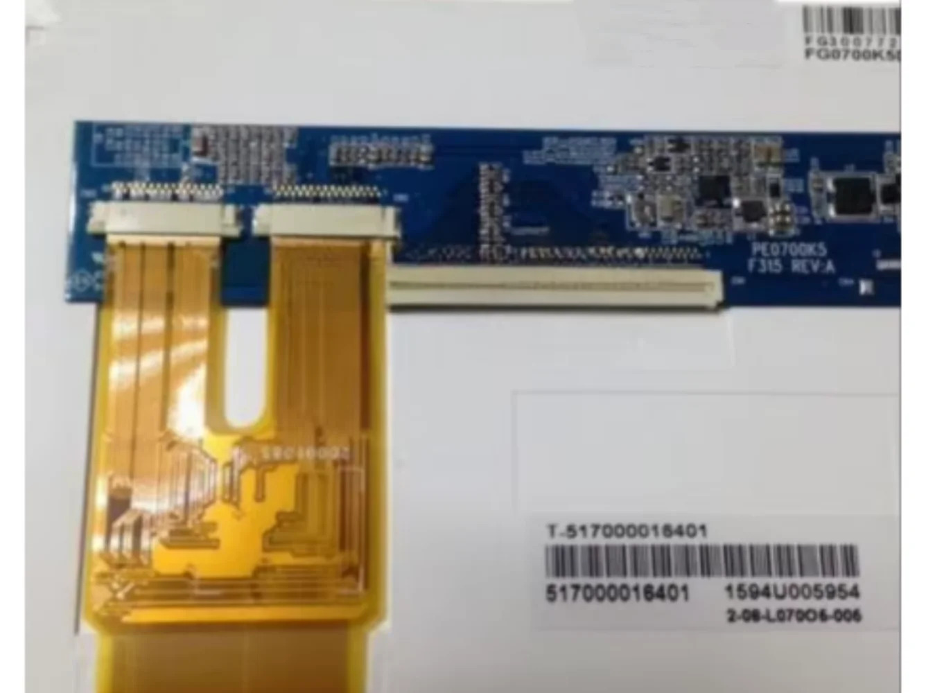 FG0700K5DSSWBG01 7인치 LCD 디스플레이 스크린 패널 PE0700K5 F315 T- 517000016401