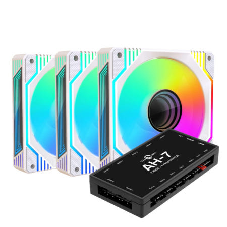 AONE STORM INFINITY ARGB PWM 120 리버스 KIT (컨트롤러/3팩  화이트)시스템쿨러