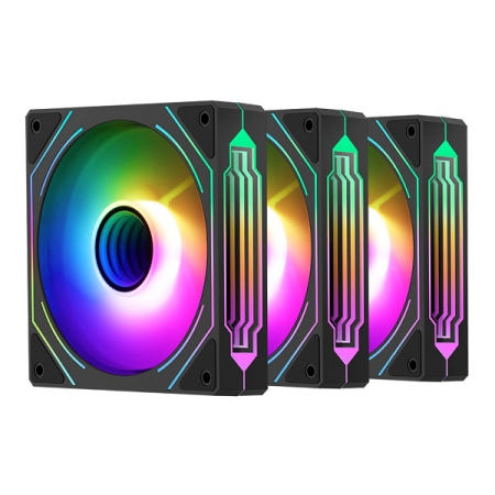 Segotep HB12 리버스 ARGB PWM (3팩  블랙) 시스템쿨러