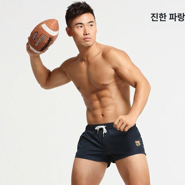 남자 짧은반바지 숏팬츠 짧은 키작남 농구 복싱 팬츠 다크블루 M - 상세 이미지 3