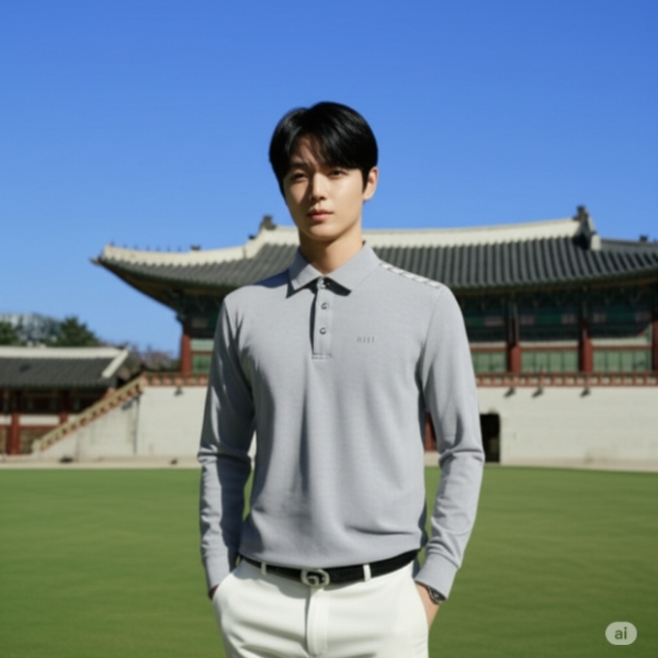 닥스골프 남성 F/W 카라 기본형 골프웨어 4컬러 골프 긴팔티셔츠 - 메인 이미지