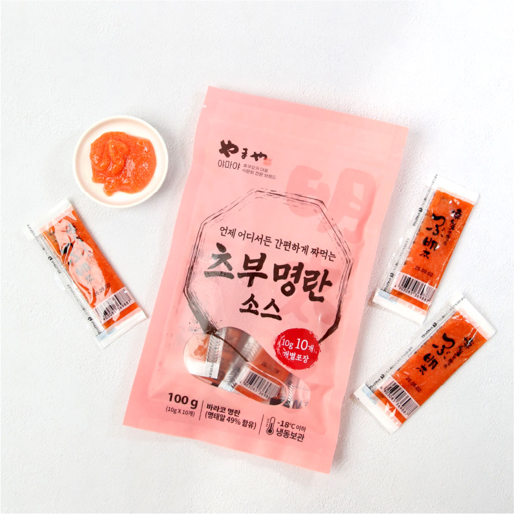 야마야 츠부명란소스 100g (10개입) 명란 젓갈 일본 - 메인 이미지