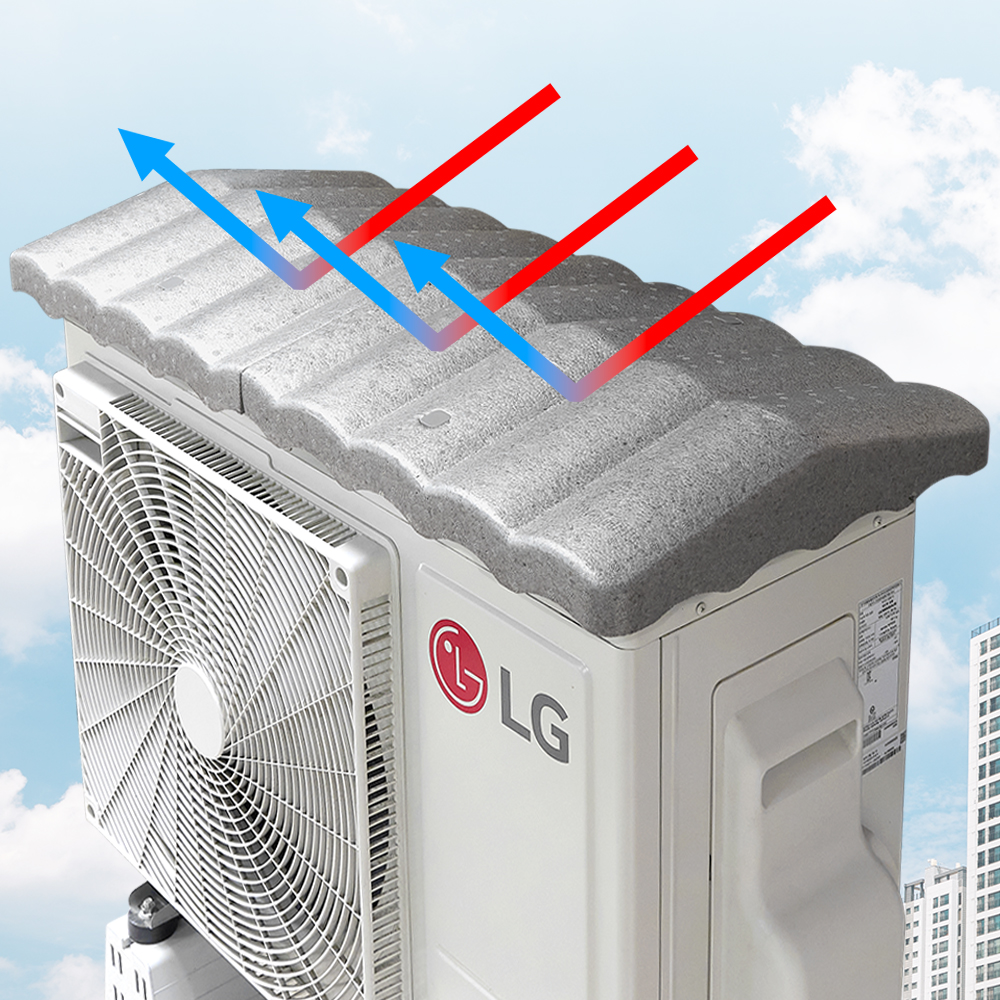 윈드비 에어컨 실외기 커버 덮개 가림막 열차단 난연 절전 햇빛가리개 차양