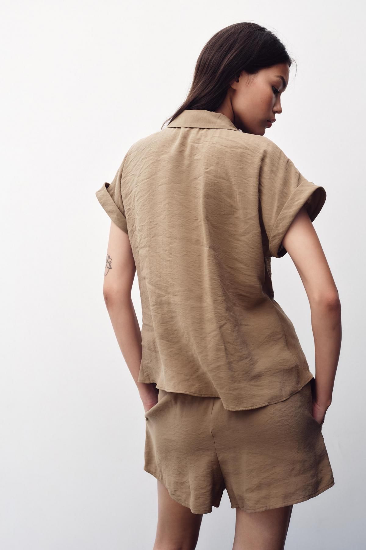 자라 캐주얼 비즈 스트링 버뮤다 반바지 8616/535 BROWN / TAUPE - 상세 이미지 5