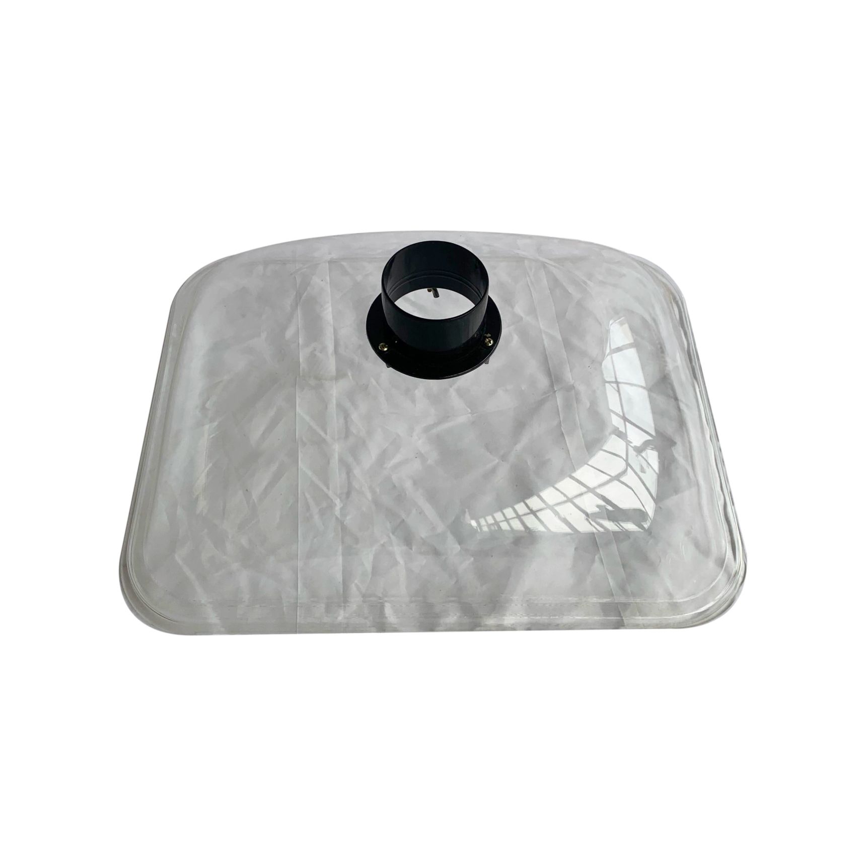 투명 후드덕트 가정용 흑백 업소용 범용 덕트 덮개 외경 48x38x높이 15cm 75mm - 상품 이미지