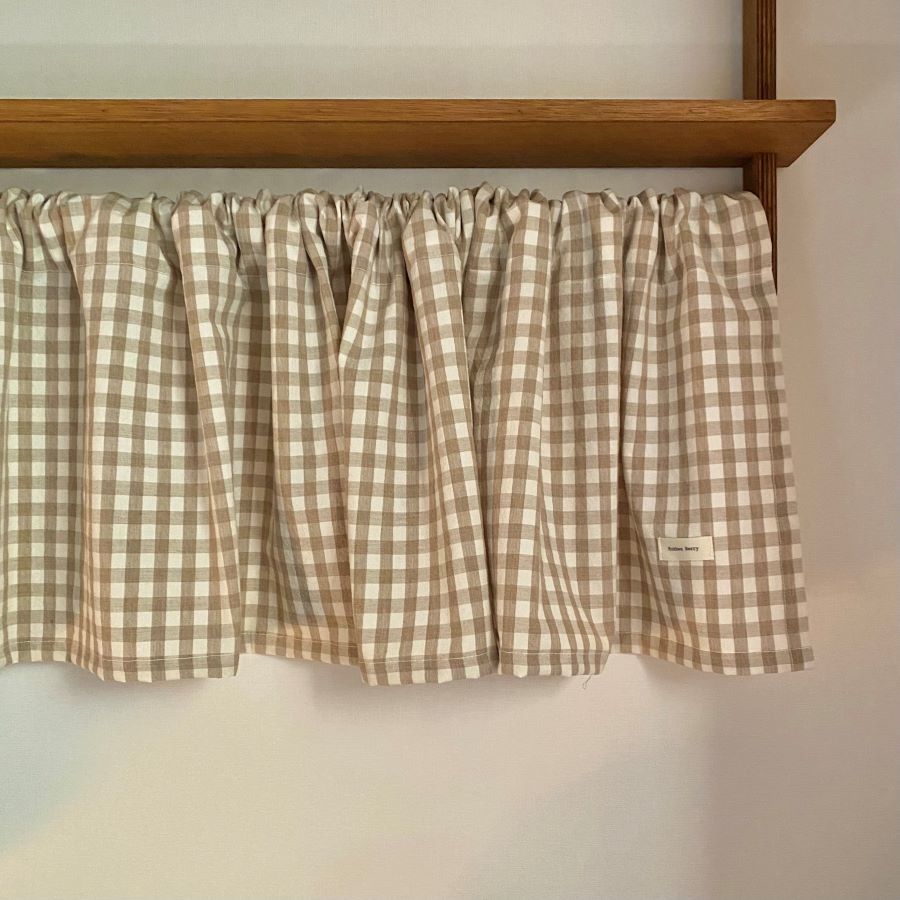 목화베리 가리개 커튼 창문 가림막 주방바란스커튼 주문제작 크림바닐라