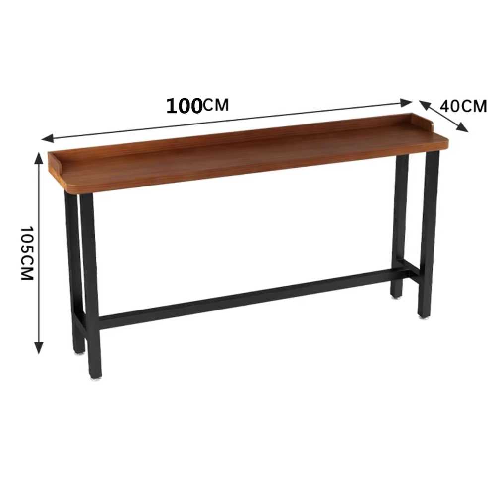 창가 테이블 폭좁은책상 원목 좁고 긴 높은 우드 커피 길이100 폭40 높이105cm 이미지 8