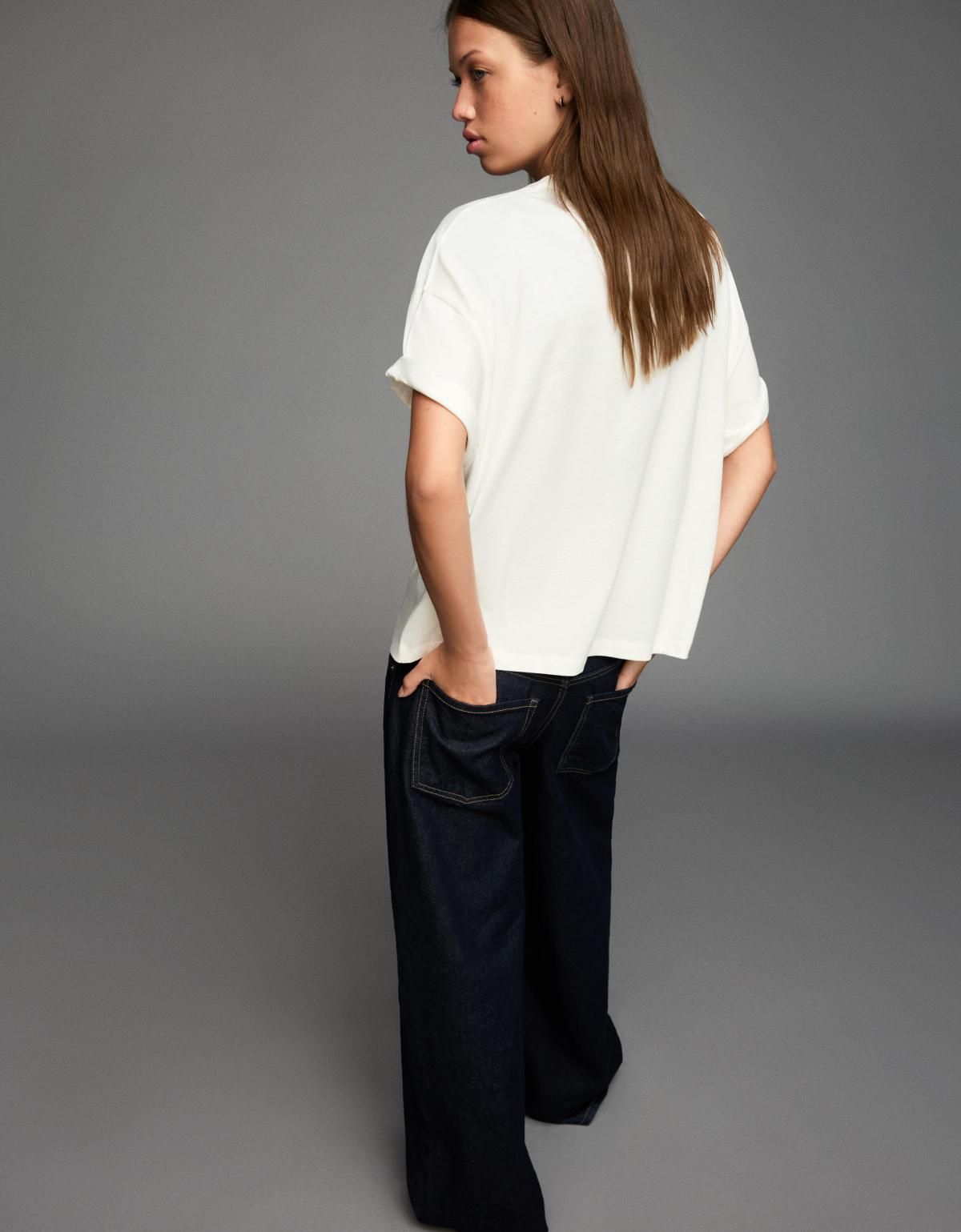 버쉬카 프린트 오버사이즈 반팔 티셔츠 7624/187 OFF WHITE - 상세 이미지 3