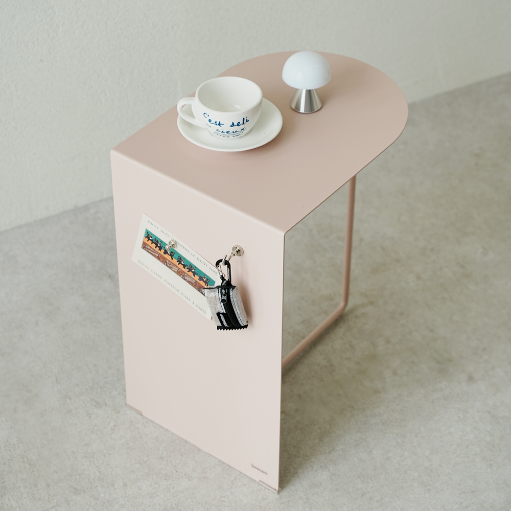 이노센트 레트 철제 사이드 테이블 보조 소파 간이테이블 i105789 베이비핑크