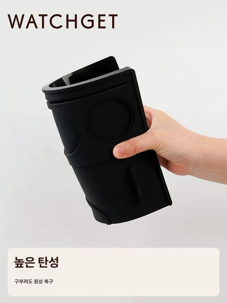 58mm 우드 탬핑 스테이션 커피 받침대 포터필터 블랙 - 상세 이미지 4